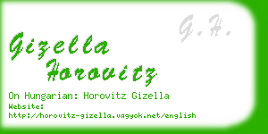 gizella horovitz business card